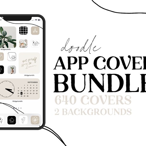 500 Minimal Black App Icon Covers for Ios Home Screen Etsy