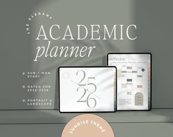 2025-2026 Academic Digital Planner – Goodnotes & Notability (Sunrise Theme)