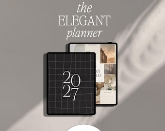 2026 2027 Digital Planner, Minimalist Vertical, iPad/Tablet, ADHD (Digital Download)