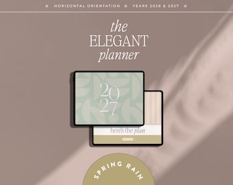 2026 2027 Goodnotes Digital Planner, Notability | iPad & Tablet | Minimalist Modern Horizontal | Dated