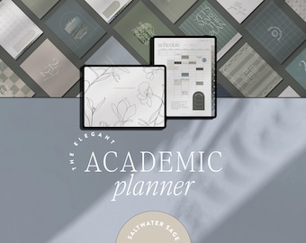 Elegant Academic Planner 2026-2027 – Dated Digital Horizontal Vertical (Digital Download)