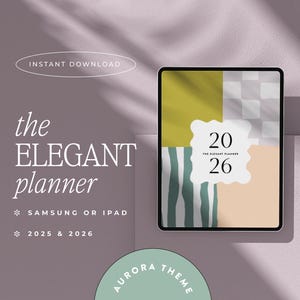 2026 Digital Planner for Goodnotes, Notability, iPad & Tablet | Aesthetic Planner | Minimalist Modern Vertical | Dated