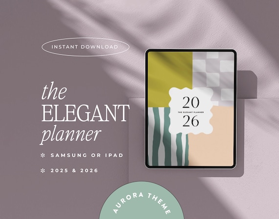 2026 Digital Planner for Goodnotes, Notability, iPad & Tablet | Aesthetic Planner | Minimalist Modern Vertical | Dated