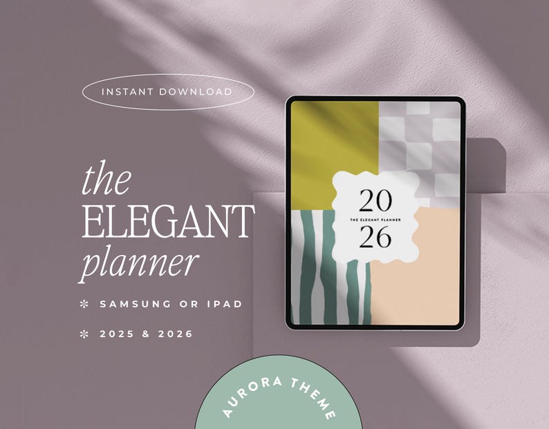 2026 Digital Planner for Goodnotes, Notability, iPad & Tablet | Aesthetic Planner | Minimalist Modern Vertical | Dated image 1