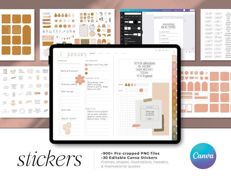 2026 2027 Digital Planner for Goodnotes, Noteshelf, Xodo, Notability | The Elegant Planner, Dated, Horizontal, iPad & Samsung image 7