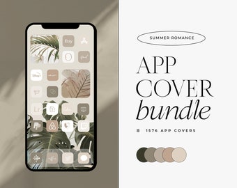 Summer Romantic App Kit | IOS iPhone Shortcuts | 1576 Boho Beach App Covers