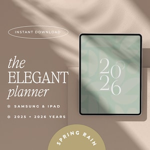 2026 Digital Planner for Goodnotes, Notability, iPad & Tablet | Aesthetic Planner | Minimalist Modern Vertical | Dated