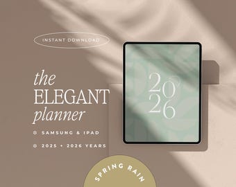 2026 Digital Planner for Goodnotes, Notability, iPad & Tablet | Aesthetic Planner | Minimalist Modern Vertical | Dated