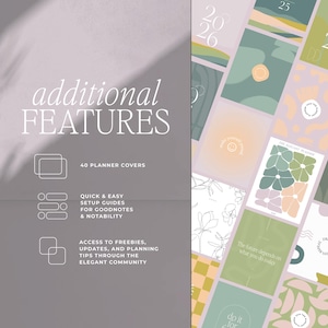 2026 Digital Planner for Goodnotes, Notability, iPad & Tablet | Aesthetic Planner | Minimalist Modern Vertical | Dated image 8