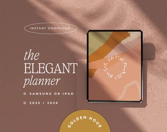 2026 Digital Planner, Goodnotes Notability | iPad & Tablet | ADHD Planner | Minimalist Modern Vertical | Dated | The Elegant Planner