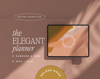 2026 Digital Planner for Goodnotes, Noteshelf, Xodo, Notability | The Elegant Planner, Dated, Horizontal, iPad & Samsung