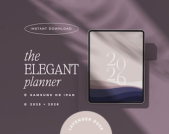 2026 Digital Planner, Goodnotes Notability | iPad & Tablet | ADHD Planner | Minimalist Modern Vertical | Dated | The Elegant Planner