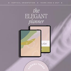 2026 2027 Digital Planner for Goodnotes, Notability, iPad & Tablet | Aesthetic Planner | Minimalist Modern Vertical | Dated