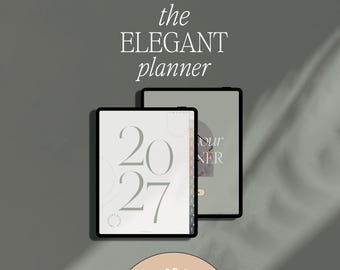 2026 2027 Digital Planner for Goodnotes, Notability, iPad & Samsung Tab | Aesthetic Planner | Minimalist Modern Vertical | Dated