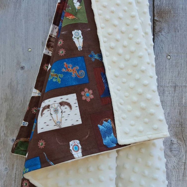Modern baby blanket,Western baby,cowboy blanket,shower gift