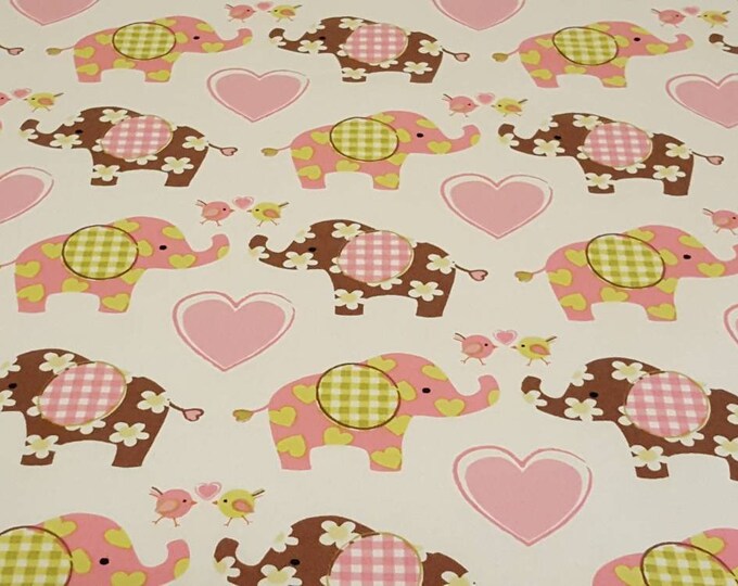 Elephant baby blanket-minky baby blanket-pink heart minky-baby girl blanket-cotton baby blanket-shower gift-newborn baby blanket
