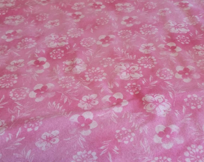 Hawaiian floral flowers-flannel fabric blanket-Hawaiian baby blanket-pink Hawaiian blanket-white soft minky-minky baby blanket-shower gift