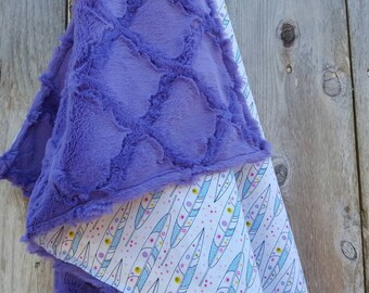 Modern baby blanket-soft and cuddly-baby girl blanket-baby shower gifts feather baby blanket
