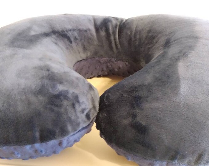 Nursing pillow cover-navy blue soft minky-navy blue dimple dot minky pillow cover-navy blue minky pillow cover-ready to ship-shower gift