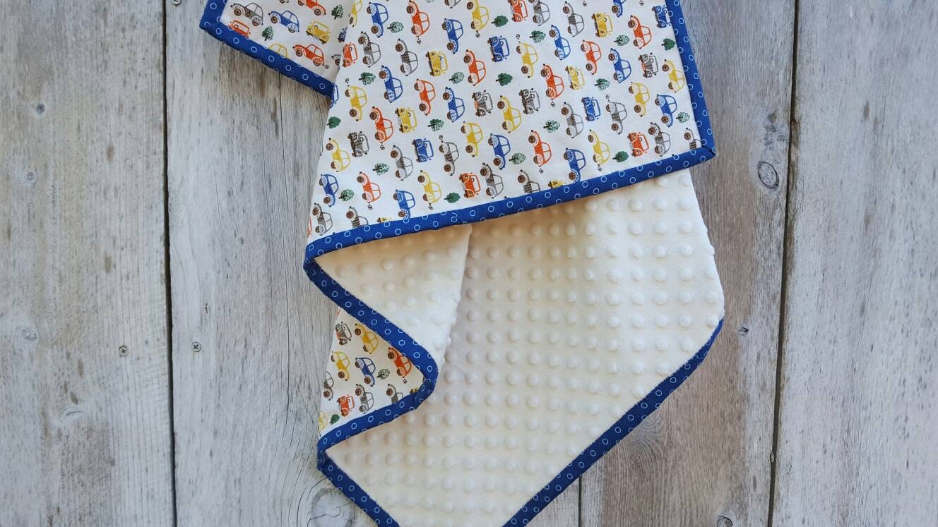 Car baby blanket automobile baby blanket minky baby blanket baby shower giftbaby boy