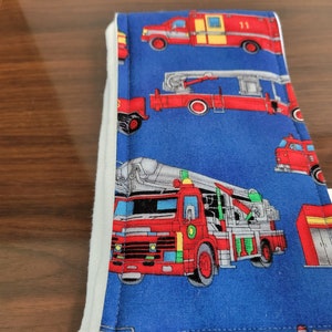 burb cloth-fire truck burp cloth-set of three burp cloth-cotton burp cloth-ready to ship-Gerber diaper-newborn burp cloth-diaper burp cloth image 3