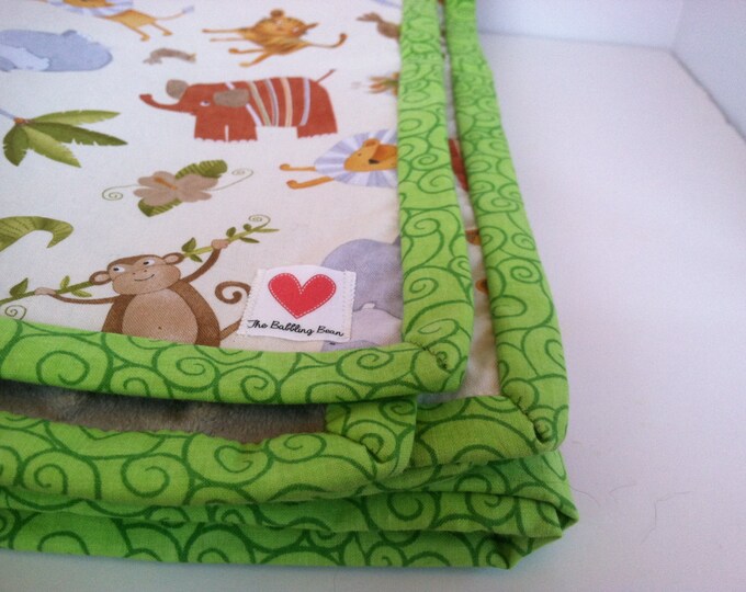 Modern Baby Blanket Baby Boy Blanket Jungle Animals Baby Etsy
