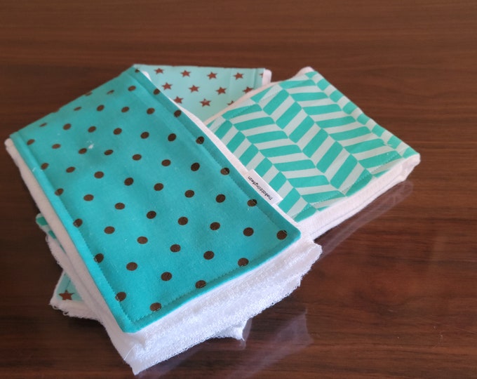 Set of three burp cloth-cotton fabric burp cloth-diaper burp cloth-shower gift-Gerber diaper cloth-newborn burp cloth-burp cloth