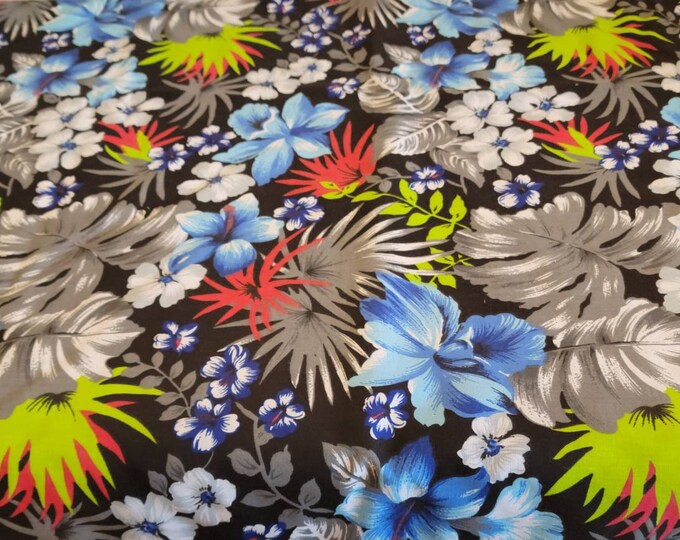Blue Hawaiian baby blanket-Blue dimple dot minky-cotton fabric baby blanket-hibiscus flowers-ready to ship-unique baby gift-Hawaiian nursery