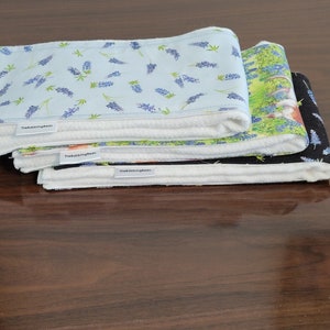 Texas bluebonnet-longhorn cattle- Texas flower burp cloth-Gerber diaper burp cloth-newborn burp cloth-cotton fabric cloth-ready to ship