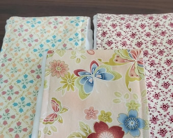 Set of three burp cloth, Gerber diaper cloth,flowers and butterflies