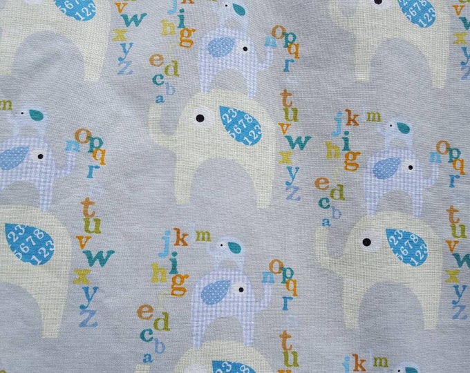 Elephant baby boy blanket-ABC and elephants-teal boy minky blanket-shower gift-modern baby blanket-cotton baby boy blanket-soft blanket