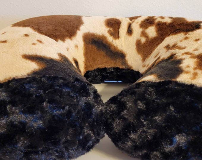 Pony hide nursing pillow cover-soft pony minky-black swirl minky-newborn Nursing pillow cover-ready to ship-shower gift-free shipping in USA