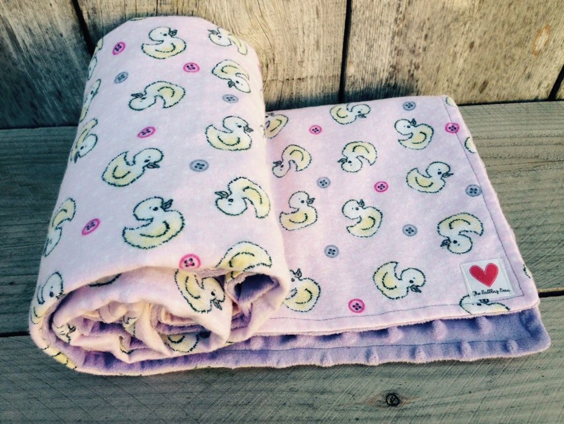 Little Ducky Baby Blanket Baby Duck Flannel Blanket Baby Etsy