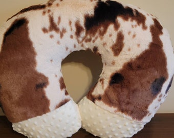 Nursing pillow cover-pony skin pillow cover-ivory dimple dot minky pillow cover-unique baby gift-pillow cover-Shannon soft minky-ready to go