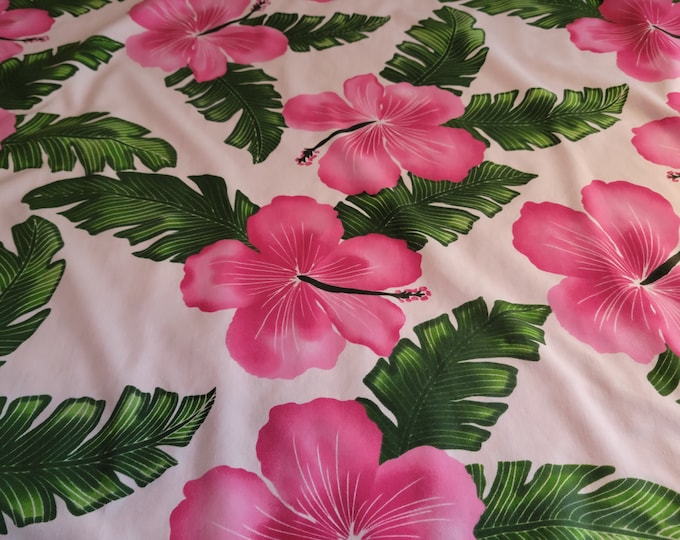 Hawaiian baby blanket-pink hibiscus flowers-bright pink dimple dot minky-Hawaiian baby gift-shower gift-newborn baby blanket-ready to ship