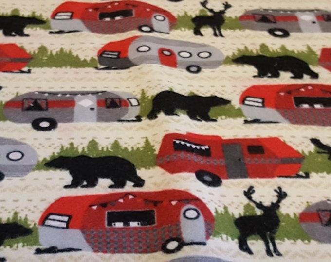 Camping baby blanket-unisex baby blanket-flannel baby blanket-minky baby blanket-embossed gray star minky-shower gift-newborn baby blanket