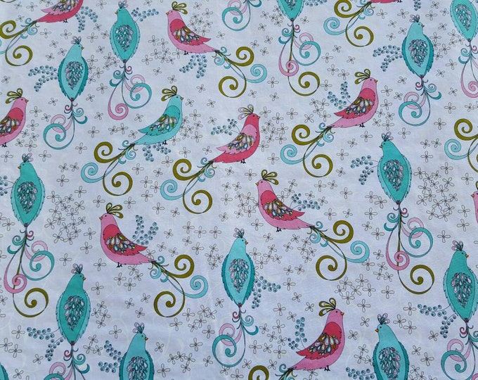 Peacock baby girl blanket - pink baby blanket- baby shower gift- minky baby blanket - bird baby blanket-cotton baby blanket-dimple dot minky