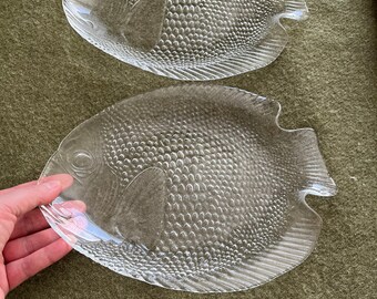 Arcoroc Fish Plates Etsy