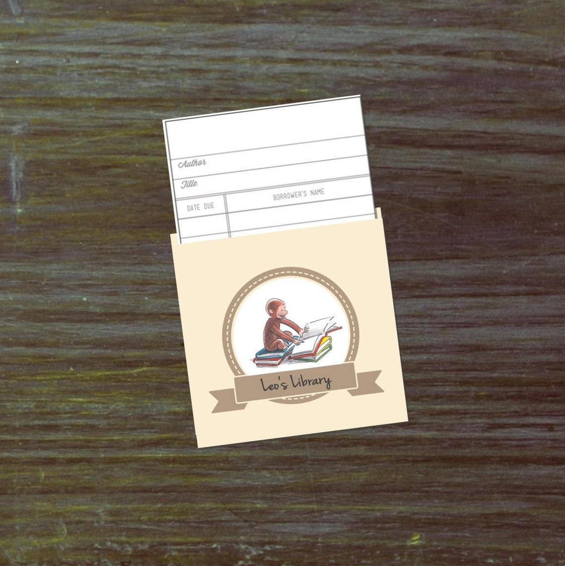 DIY Library Pocket Cards for Bringabook Baby Shower Etsy