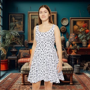 Abstract Chemistry Pattern Midi Dress: Geek Fashion, Plus Size