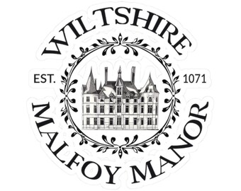 Dramione Wiltshire Manor Sticker: Cozy Literary Fantasy Art (Est. 1070)