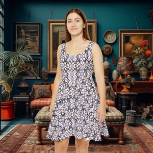Electrochemistry Rainbow Dress: Abstract Skater Dress, Plus Sizes