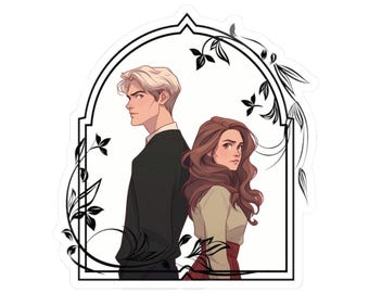 Dramione Sticker: Romantic Fantasy Fanart for YA Readers (Vinyl)