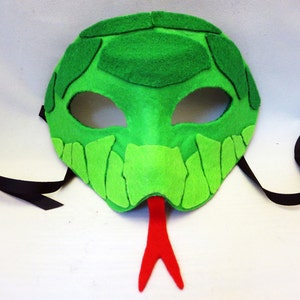 Máscara de Cobra de Feltro (Arquivo Digital) | Padrão de Cosplay | Crie sua Própria Máscara Therian com Feltro, Papelão e Materiais de Artesanato