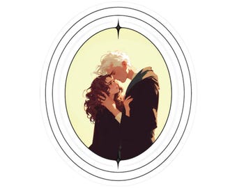 Dramione Romantic Vinyl Sticker: Cozy Fandom Art for Book Lovers