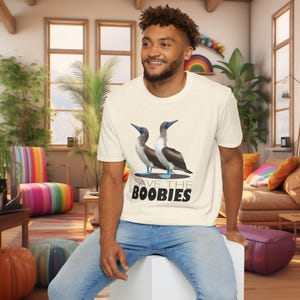 Blue-Footed Boobies Funny Shirt | Save the Boobies Tee | Quirky Bird Graphic | Pun Shirt for Animal Lovers | Unisex Fit | Plus Sizes