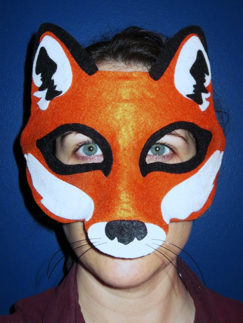 Felt Fox Chibi Mask Digital File - Etsy