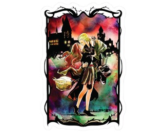 Dramione Fanart Sticker | Fantasy Romance Embrace, Ken Krekeler Art