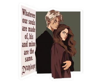 Dramione Wuthering Heights Sticker: Heathcliff & Catherine Literary Romance (Vinyl)