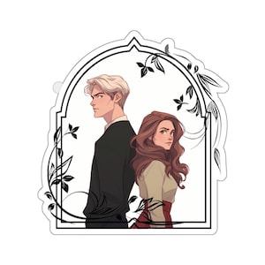 Dramione: Naklejka dla młodych dorosłych | Romantyczna fantastyka dla miłośników książek | Idealna na Bookstagram, do klubów książki i fanów pikantnych romansów